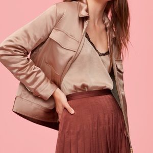 Aritzia Satin bomber jacket (size Medium)